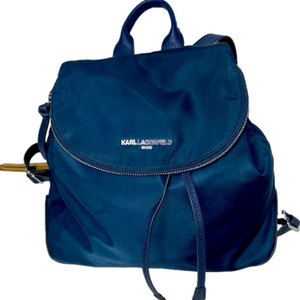 Karl Lagerfeld Cara Nylon Drawstring Pocket Flap Bag
